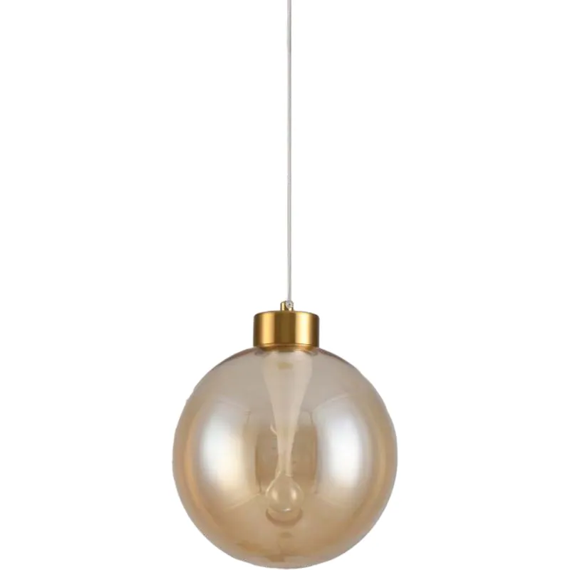 Amber Orb Glass Lume Pendant Light