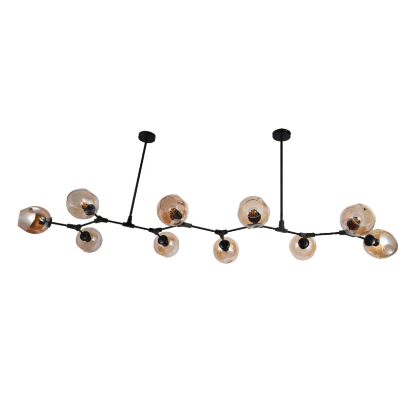 Amber Starlight Horizon Linear Chandelier