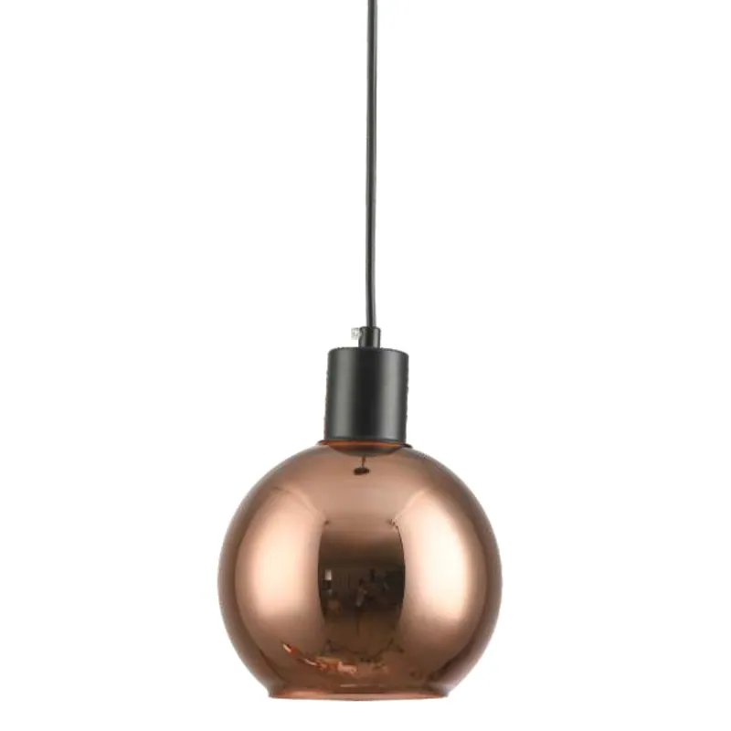 Blush Gold Mirror Orb Pendant Light