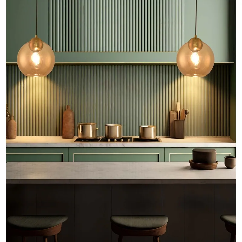 Bronze Orb Glow Pendant Light