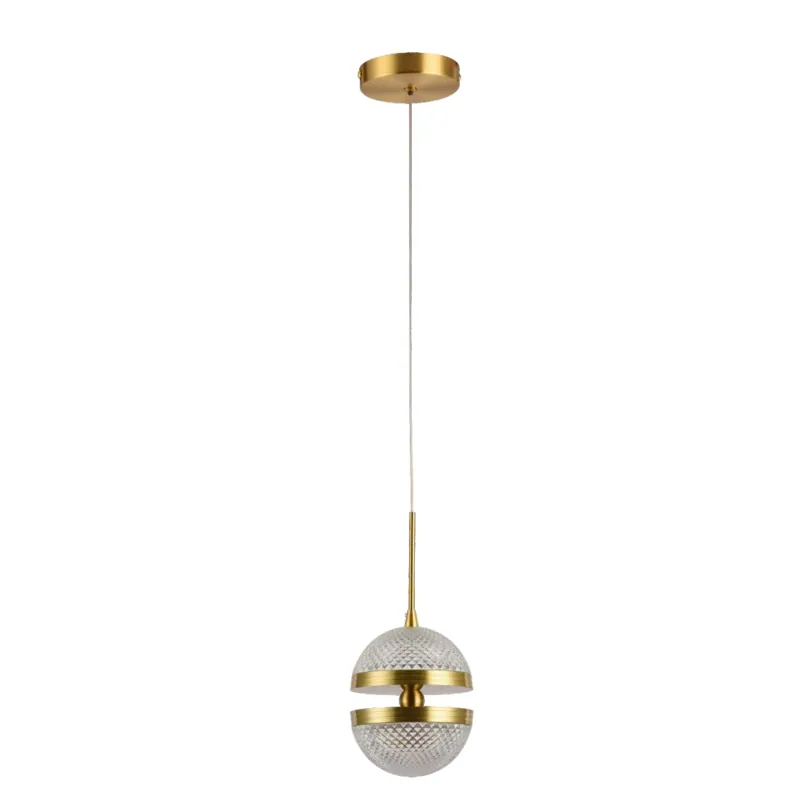 Copper Band Orb Pendant Light