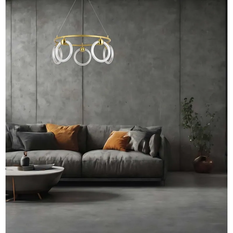 Copper Galaxy Cluster Linear Pendant Light