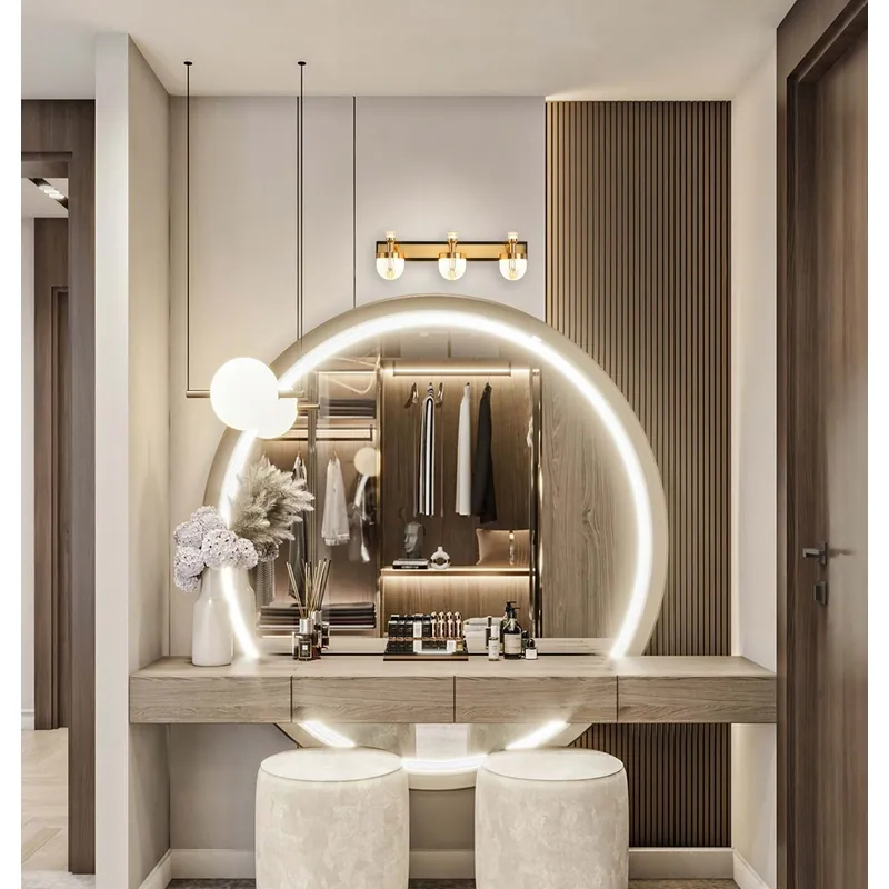 Copper Radiance Trio Modern LED Mirror Light