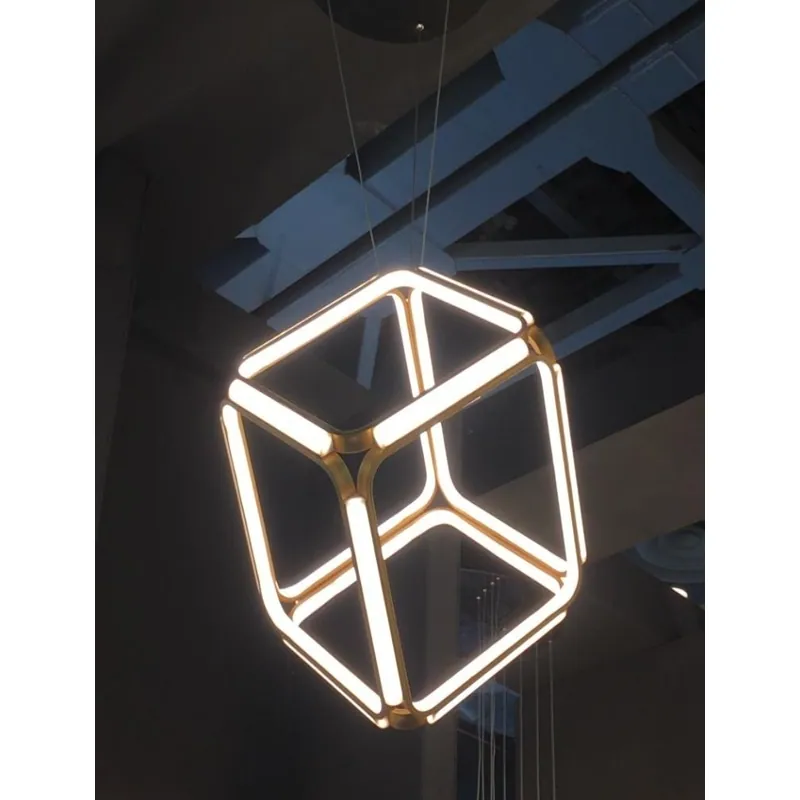 Cosmic Geometry Cube Geometric Pendant Light