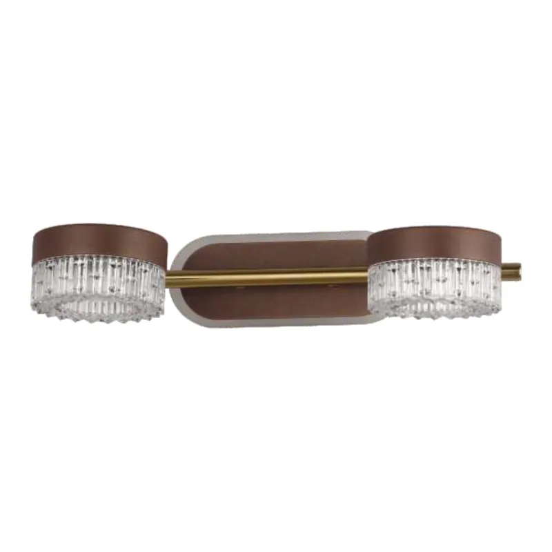 Crystal Coffee Duet Modern LED Mirror Light