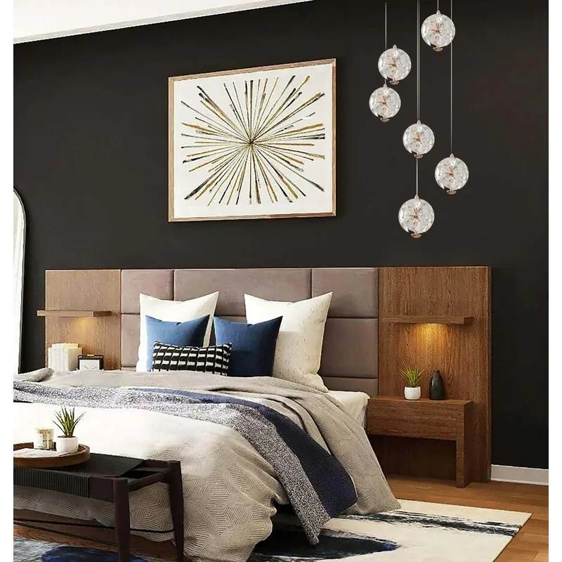 Crystal Starfall Cascade Cluster Pendant Light