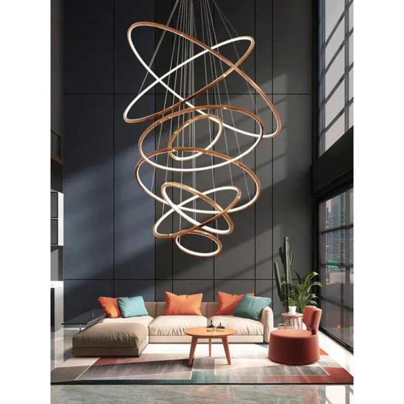 Dancing Constellations Multi-Ring Chandelier