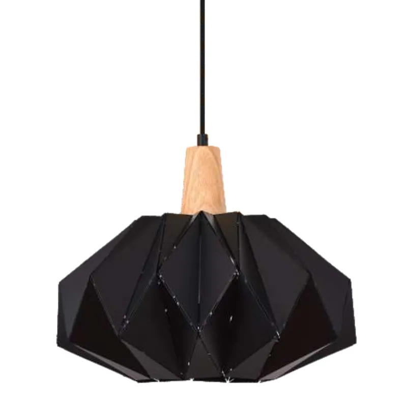 Ebony Origami Geometric Pendant Light