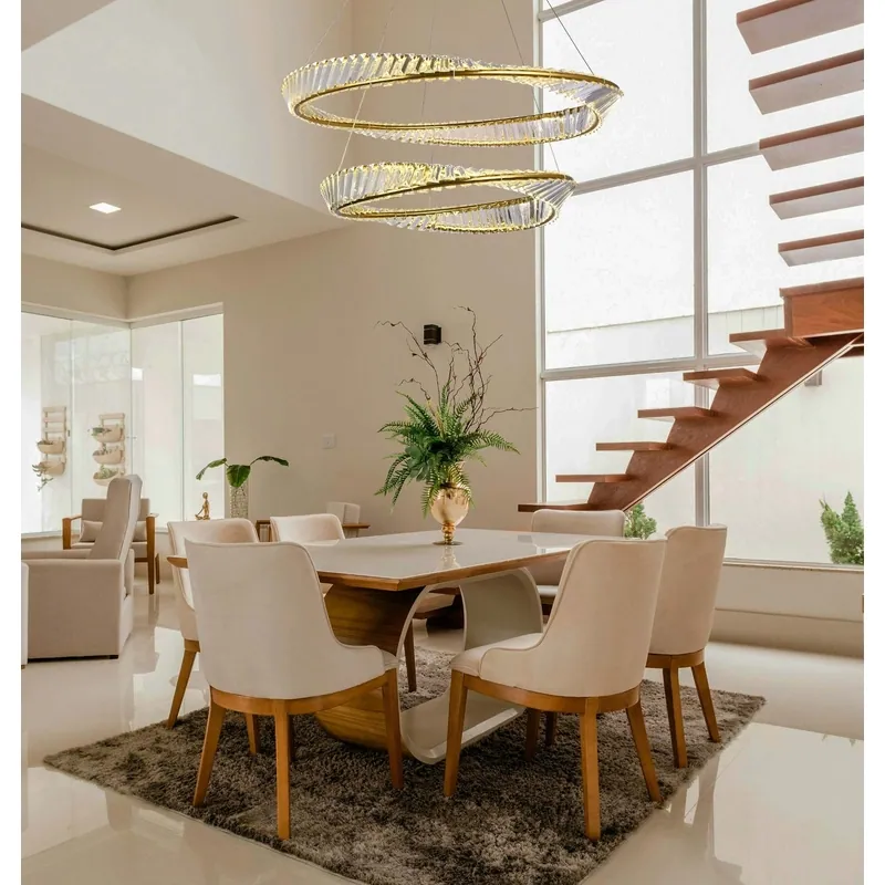 Eclipse Crystal Dual Halo Chandelier