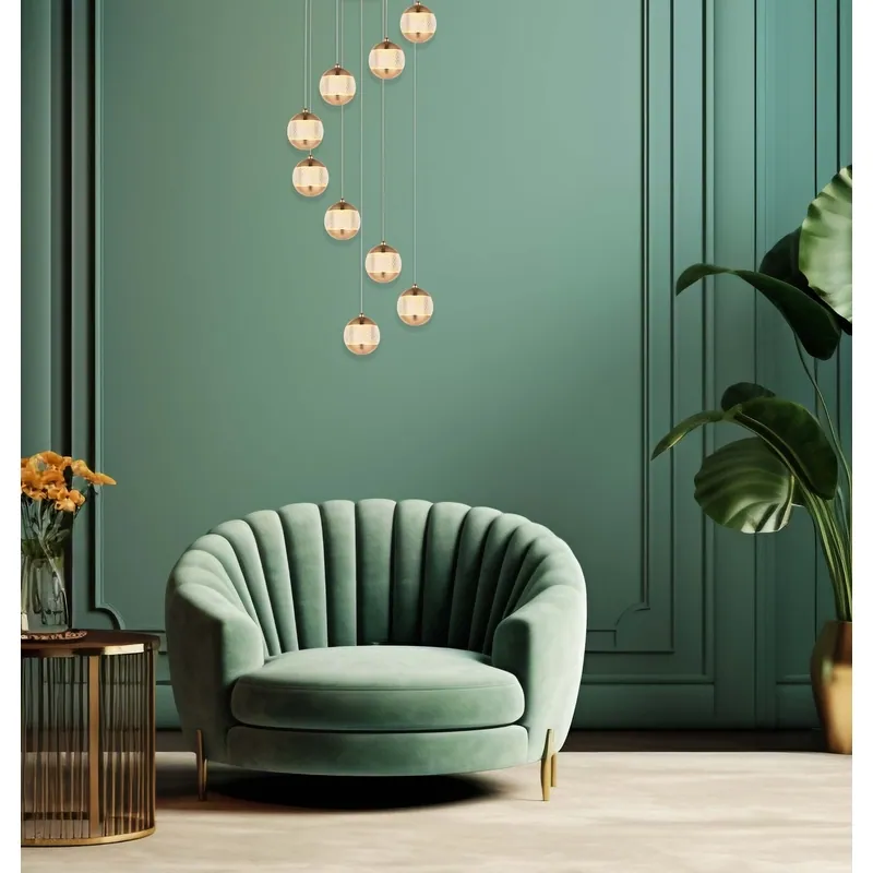 French Gold Nebula Cluster Pendant Light