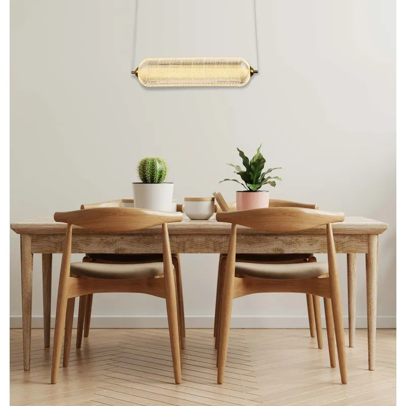Gilded Beam Linear Pendant Light