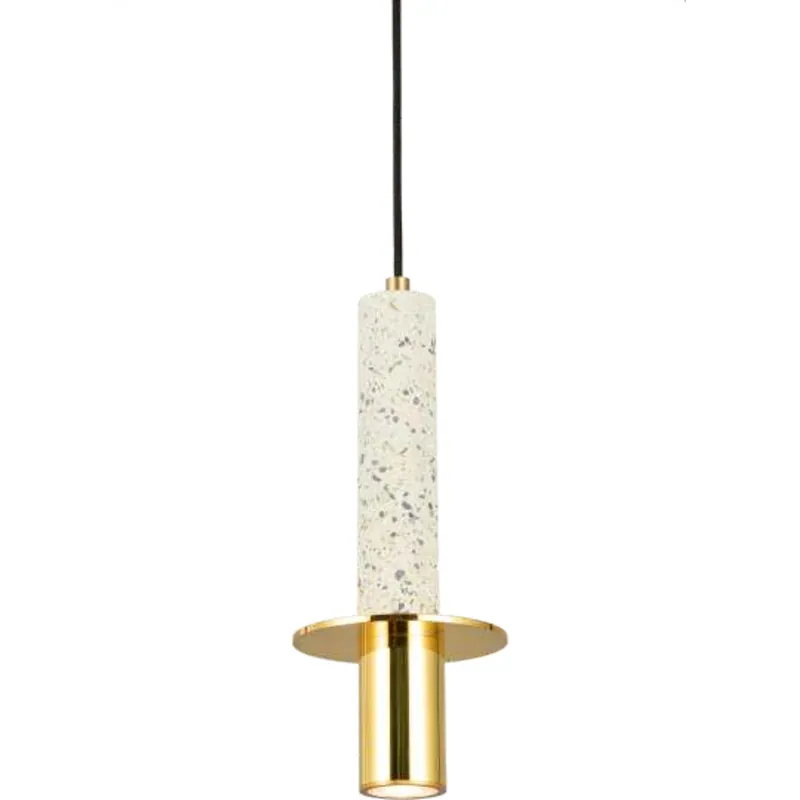 Gilded Terrazzo Pendant Light