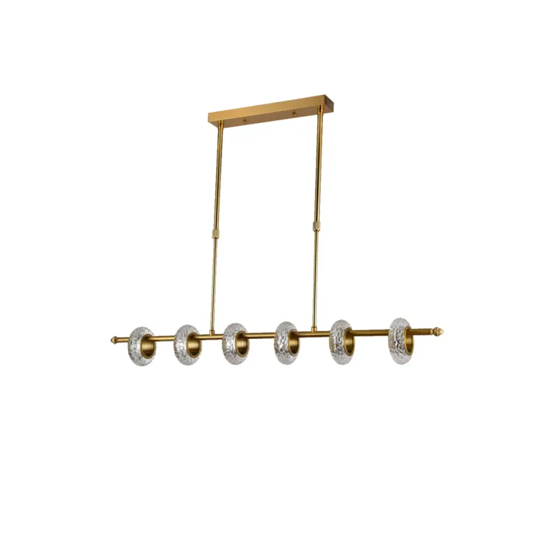 Golden Bead Stream Linear Cluster Pendant Light