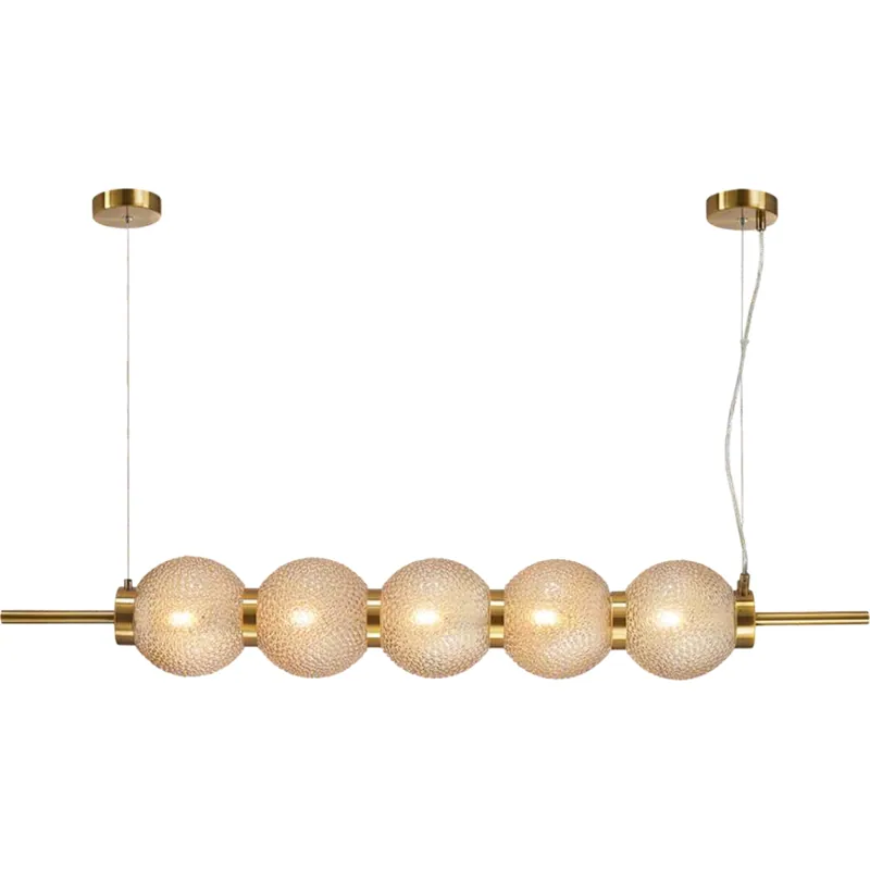 Golden Bubble Horizon Linear Pendant Light