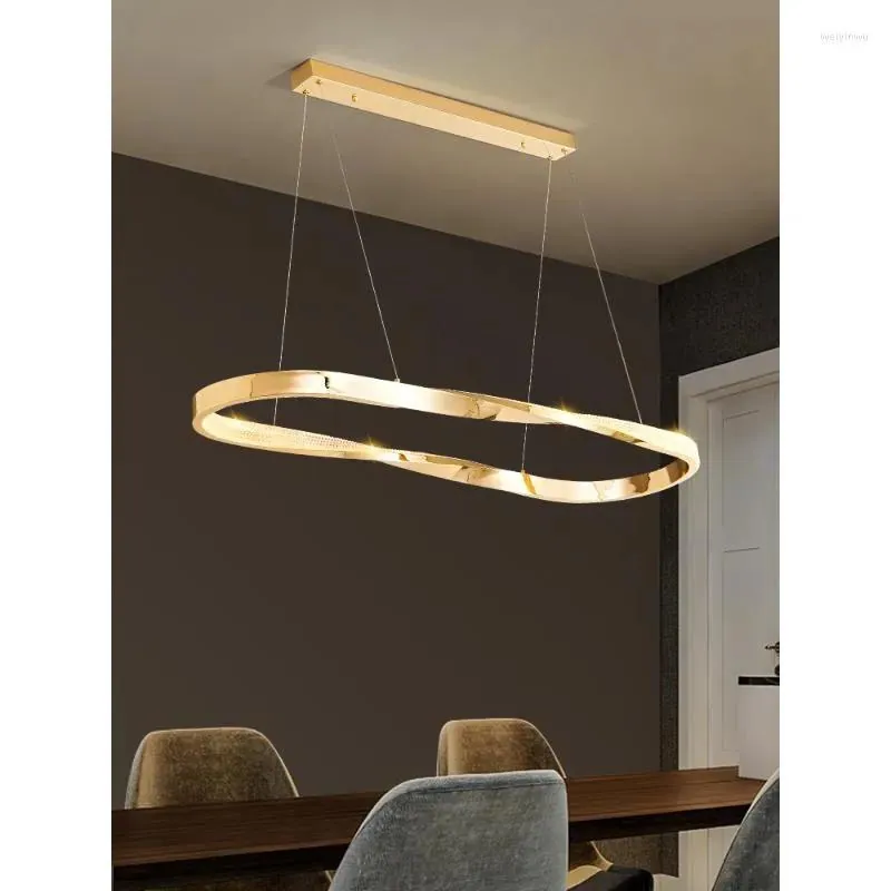 Golden Current Linear Flow Pendant Light