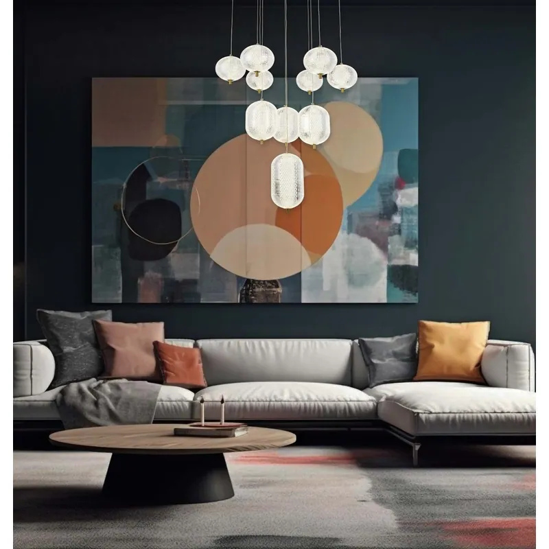 Golden Dewdrop Cascade Chandelier