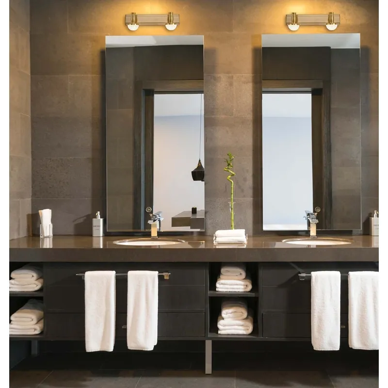 Golden Dewdrop Duet Modern LED Mirror Light