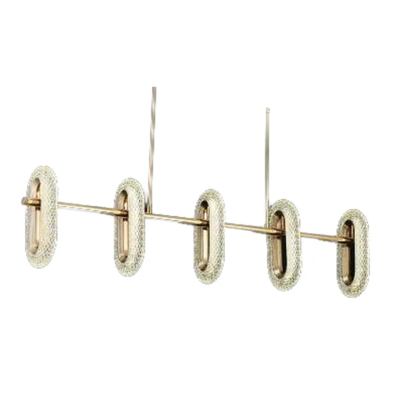 Golden Ellipse Cascade Linear LED Pendant Light