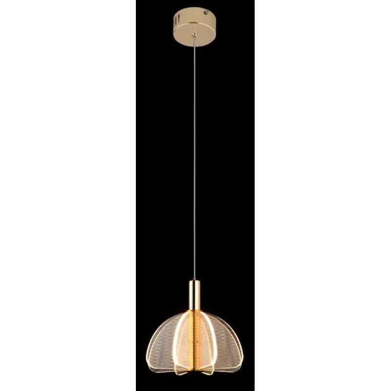 Golden Fan Sculptural LED Pendant Light