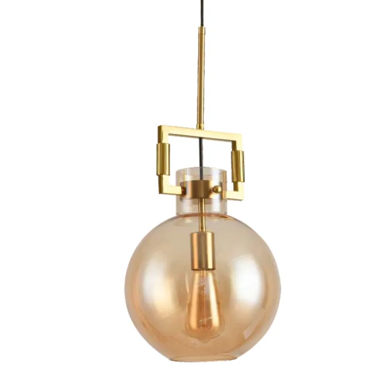 Golden Frame Orb Pendant Light