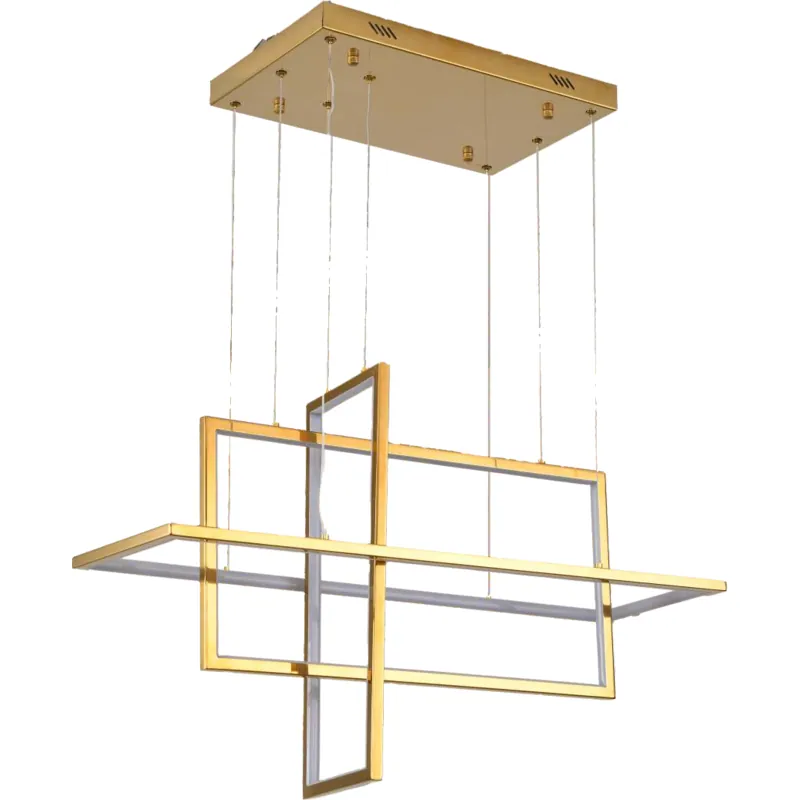 Golden Grid Constellation Cluster Pendant Light