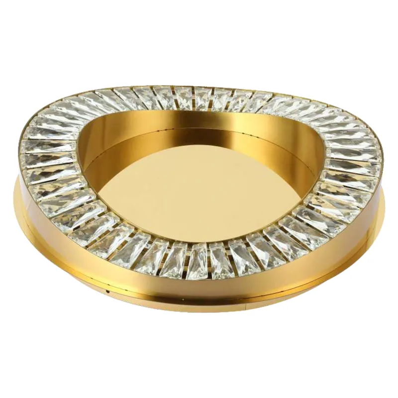 Golden Halo Crystal LED Ceiling Light