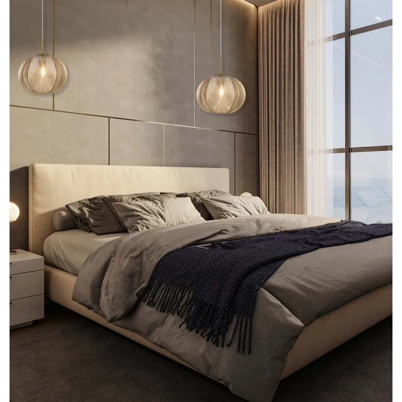 Golden Hive Orb Pendant Light