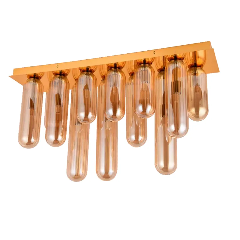 Golden Honey Cascade Cluster Pendant Light