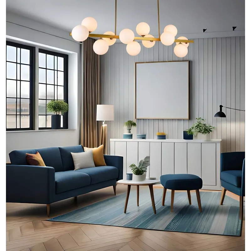Golden Horizon Cluster Linear Chandelier