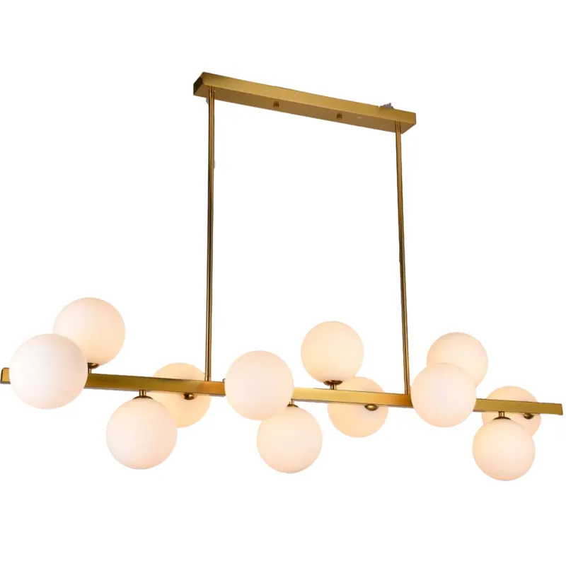 Golden Horizon Cluster Linear Chandelier