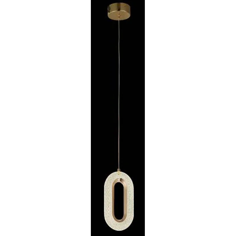 Golden Horizon Oval Linear LED Pendant Light