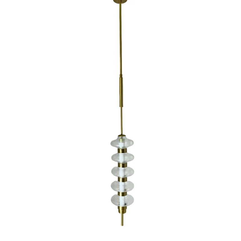 Golden Horizon Stacked LED Pendant Light