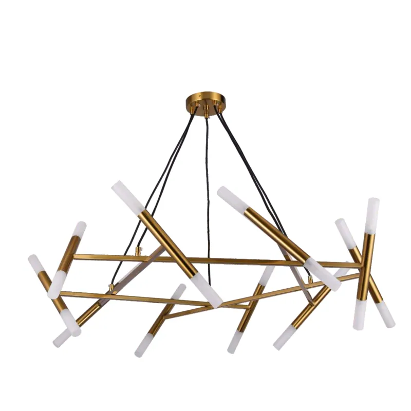 Golden Kinetic Bloom Chandelier