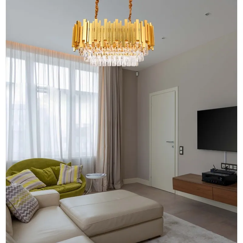 Golden Luxe Crystal Chandelier