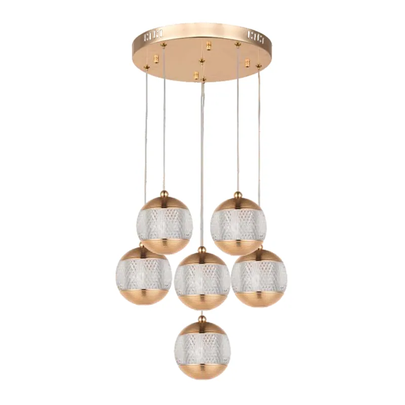 Golden Mesh Galaxy Cluster Pendant Light