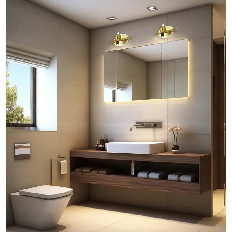 Golden Orb 3-Color LED Mirror Light
