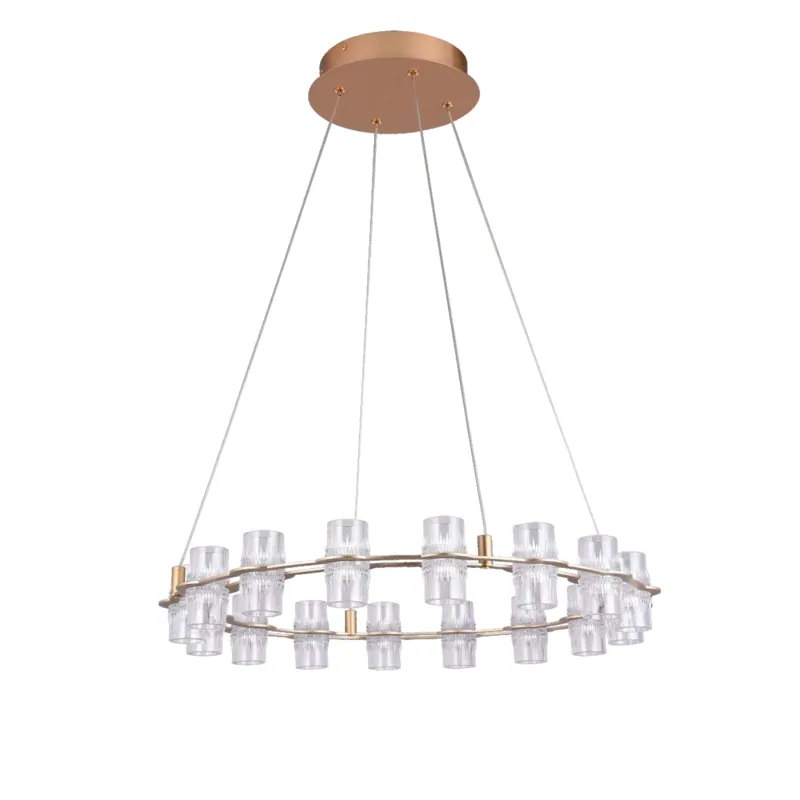 Golden Orbit Pillars Chandelier