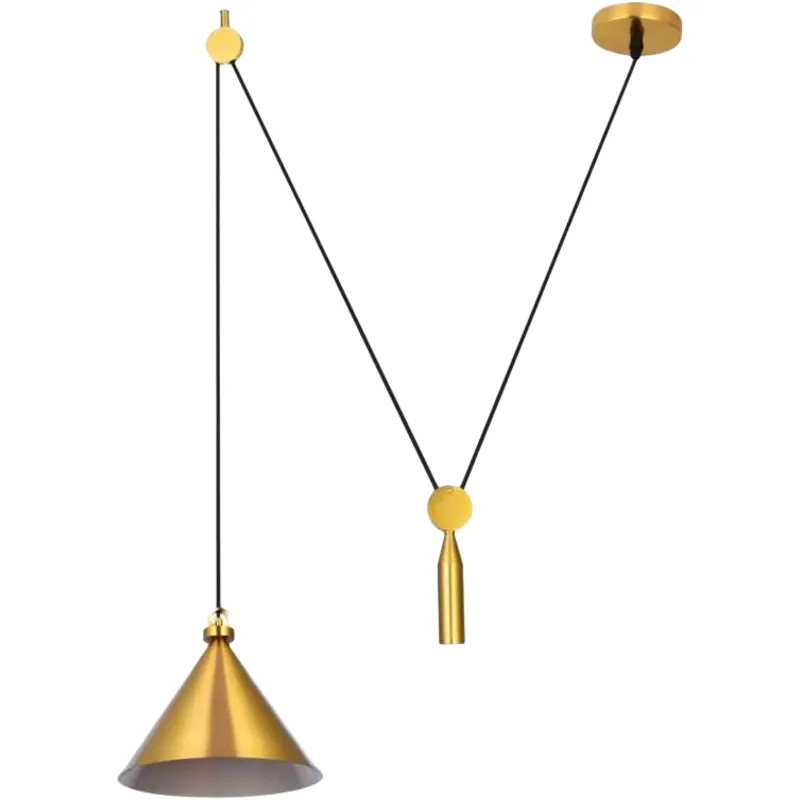 Golden Plume Adjustable Pendant Light