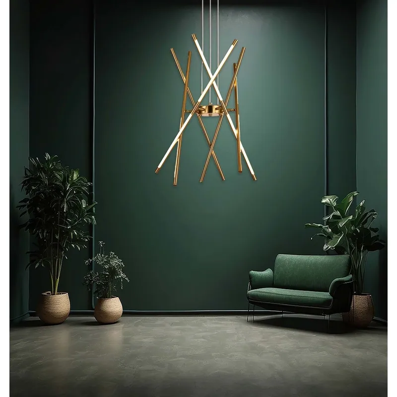 Golden Radiance Bloom Chandelier