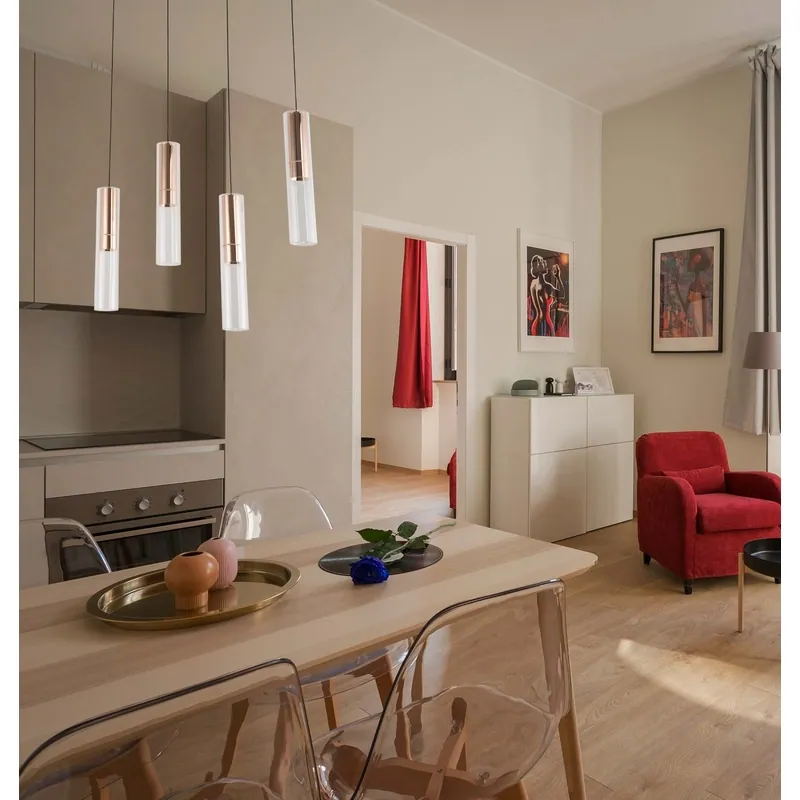 Golden Rain Linear Cluster Pendant Light