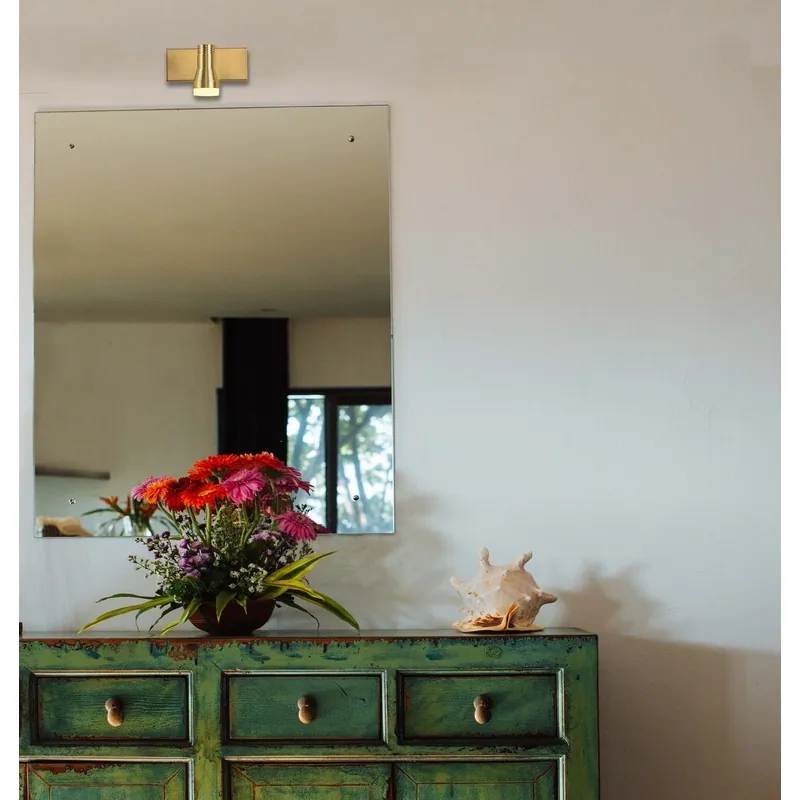 Golden Ribbons Modern LED Mirror Light