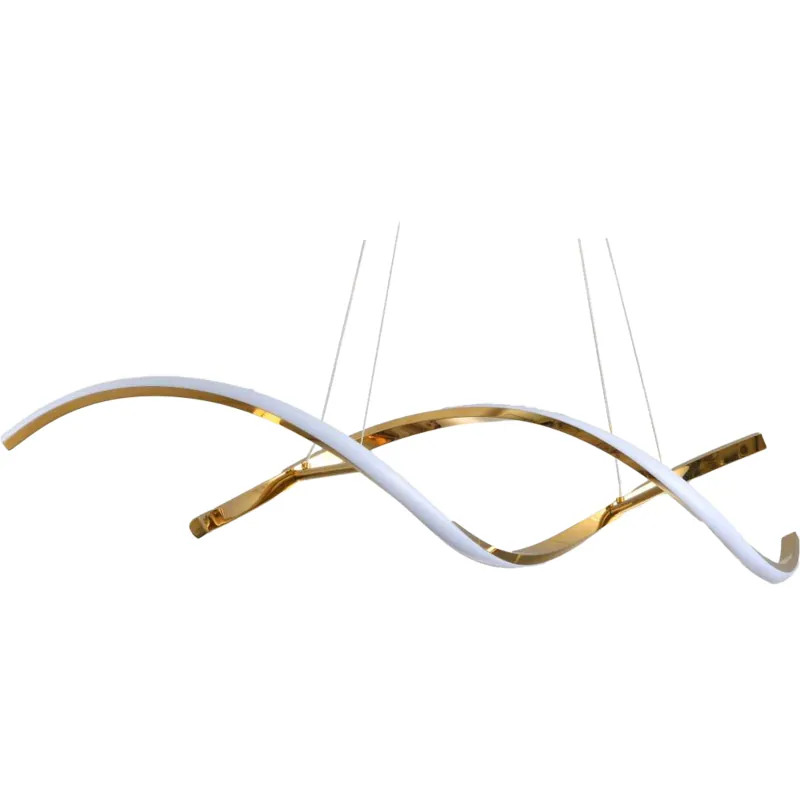 Golden Ripple Lumen Linear Pendant Light