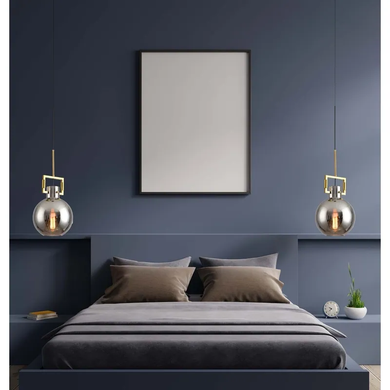 Golden Smoke Frame Pendant Light