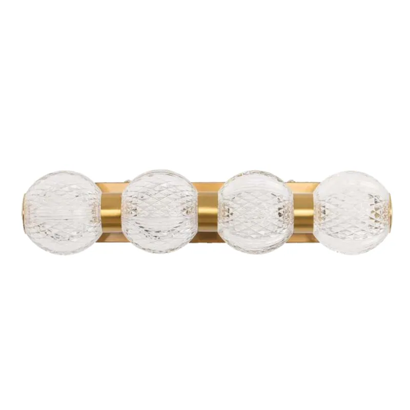 Golden Sparkle Quad Modern LED Mirror Light