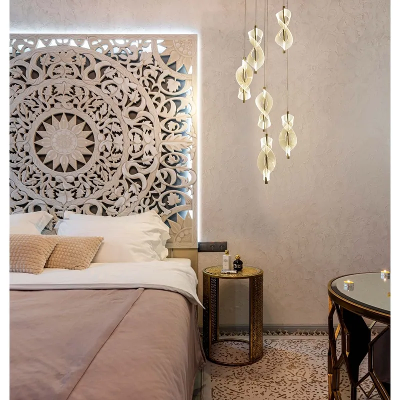 Golden Spiral Cascade Cluster Pendant Light