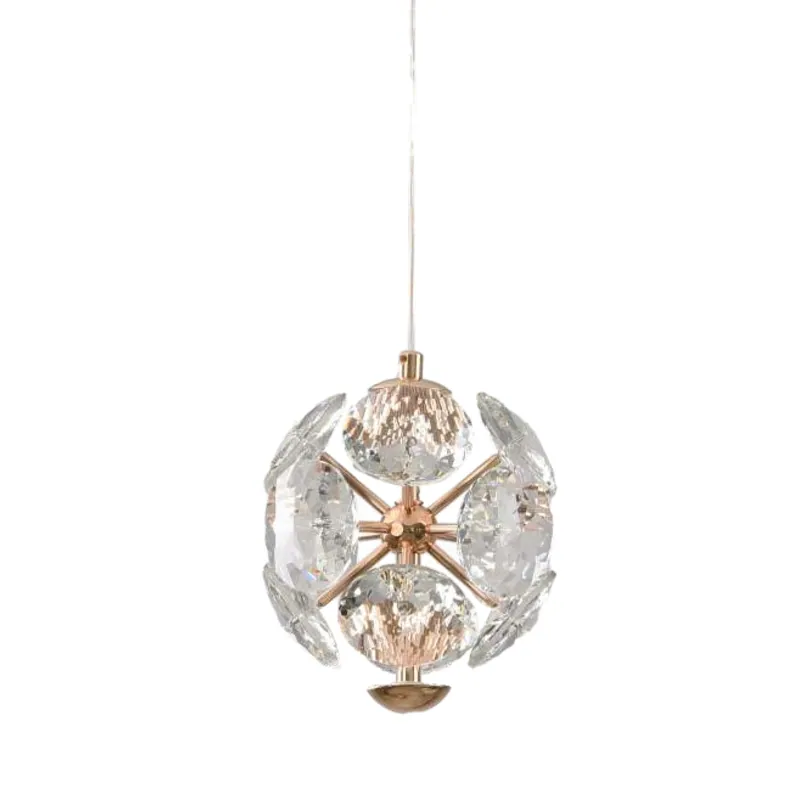 Golden Starburst Crystal Pendant Light