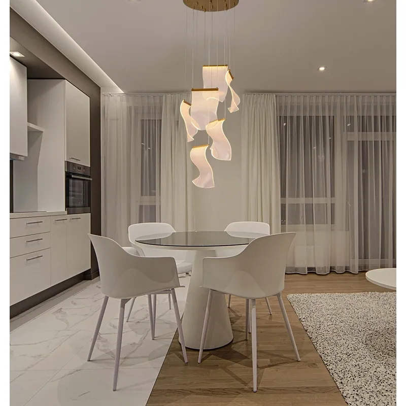 Golden Stream Cascade Cluster Pendant Light