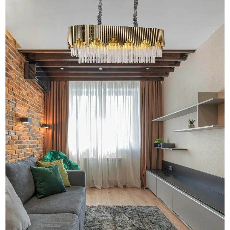 Golden Stream Crystal Chandelier