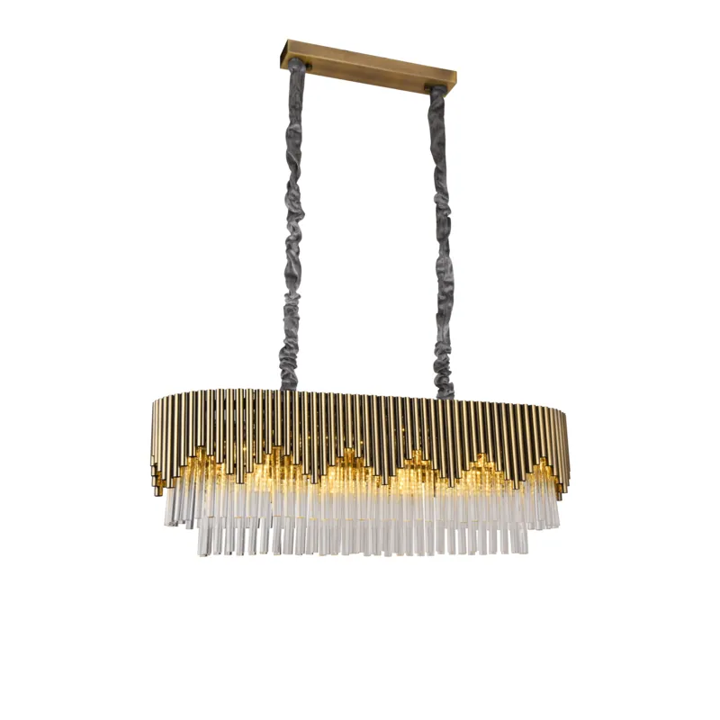Golden Stream Crystal Chandelier