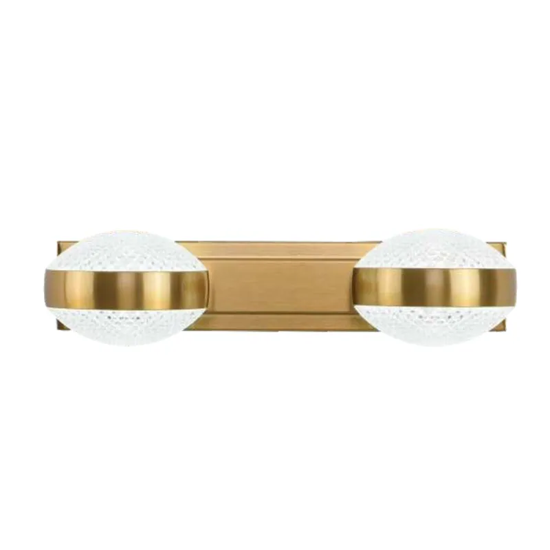 Golden Twirl Duet Modern LED Mirror Light